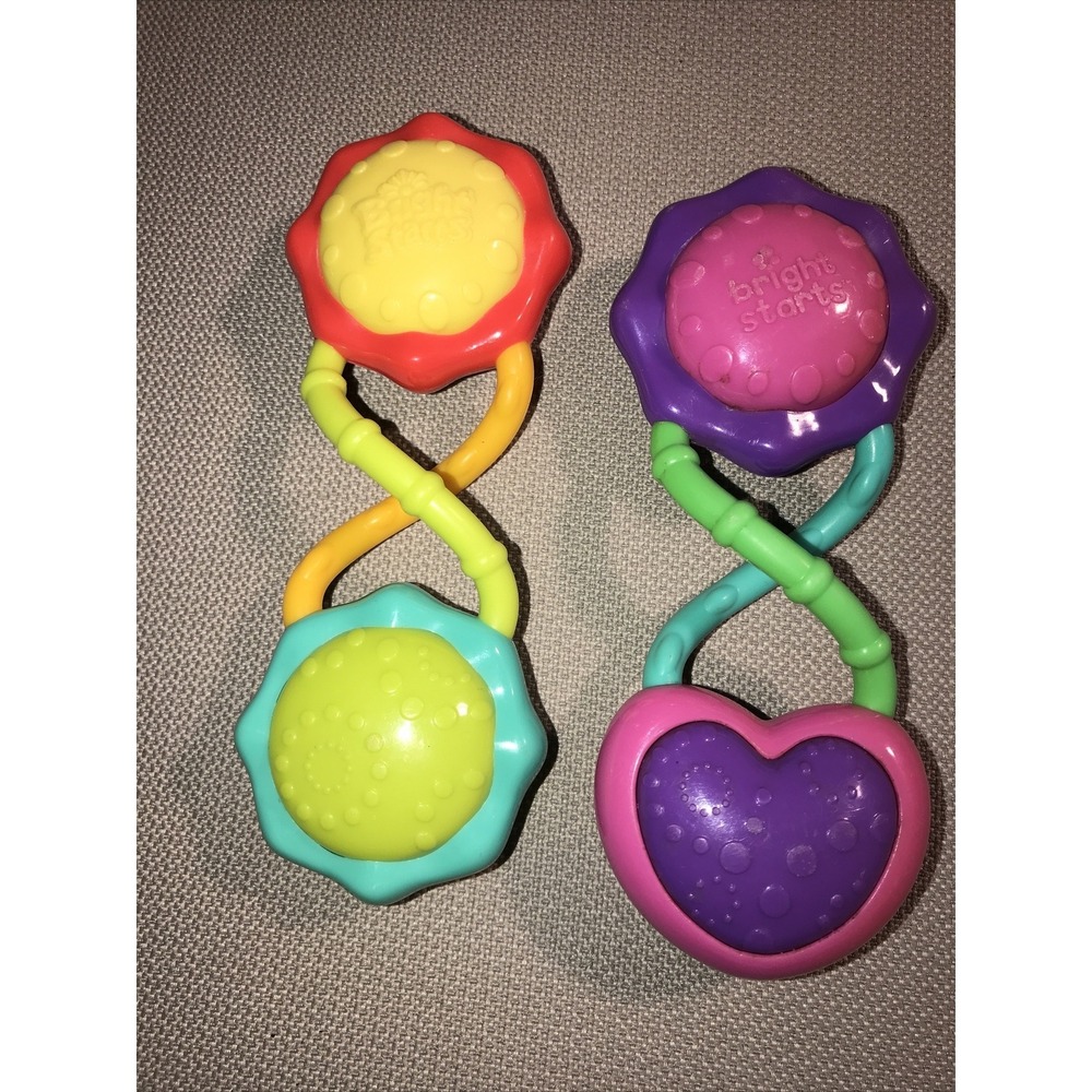 Bright Start Rattles Baby Toys Lot of 2